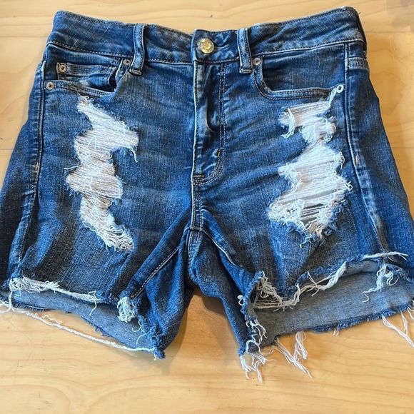 American Eagle Outfitters Pants - American Eagle Hi-Rise Shortie Jean Shorts Size 6
